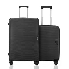HRX Parabola 3-Piece Luggage Set Intergallcatic Grey Polypropylene Hard Shell Suitcase Set - Premium Travel Trolley Bags with 8 Spinner Wheels, Number Lock & Water Resistant Body