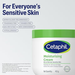 Cetaphil Moisturising Cream 100 g for Dry & Sensitive Skin | 48H Hydration with Almond Oil, Niacinamide & Panthenol | Rich Fragrance and Paraben Free Moisturiser, Prevents Moisture Loss & Repairs Skin Barrier | Dermatologist Recommended
