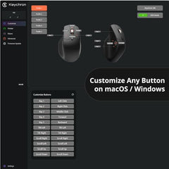 Keychron M6 Silent Wireless Gaming Mouse, 1000Hz Polling, Bluetooth 5.3/2.4GHz/Wired, PixArt 3311 Optical Sensor up to 12,000 DPI, Lightweight 3.03 oz(86g), Programmable, for Windows/Mac/Linux – Black
