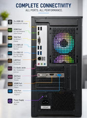 METHEI Gaming Desktop Computer, (Core i7-3770 3.4 GHz // 16 GB DDR3 RAM // 512 GB SSD // GT 730 4 GB Graphics // RGB Cabinet // Windows 11 // Ms Office 21)