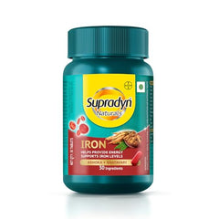 Supradyn Naturals Iron (90 tablets) For Women, Multivitamin with 3X Iron, Ashoka, Shatavari, Zinc, Vitamin C, Folic Acid, 30 vital nutrients, Supports Blood Health & Provides Energy, Veg