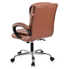 GOYALSON Mesh Back Revolving Chair for Office Home Swivel Desk Chair with Comfortable Seating & Wheels (1, Brown, Standard)