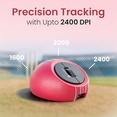 Portronics ToadPlay Cricket Mini Wireless Bluetooth Mouse with Dual Wireless Connectivity (BT + 2.4 GHz), Rechargeable Battery, Noise-Free Clicking, Multi-Device Pair, Adjust Sensitivity (Red)