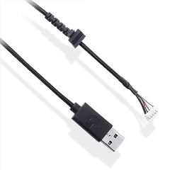 HUYUN USB Mouse Cable Mice Line & 1 Set Mouse feet Compatible for logit G502 Hero G502 Wired Mouse Plug and Play Mouse Cable