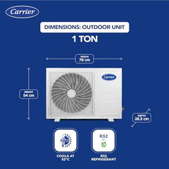 Carrier 1 Ton 3 Star AI Flexicool Inverter Split AC (Copper, Convertible 6-in-1 Cooling,Dual Filtration with HD & PM 2.5 Filter, Auto Cleanser, ESTER NEO+ Exi, CAI12ER3R34F0,White)