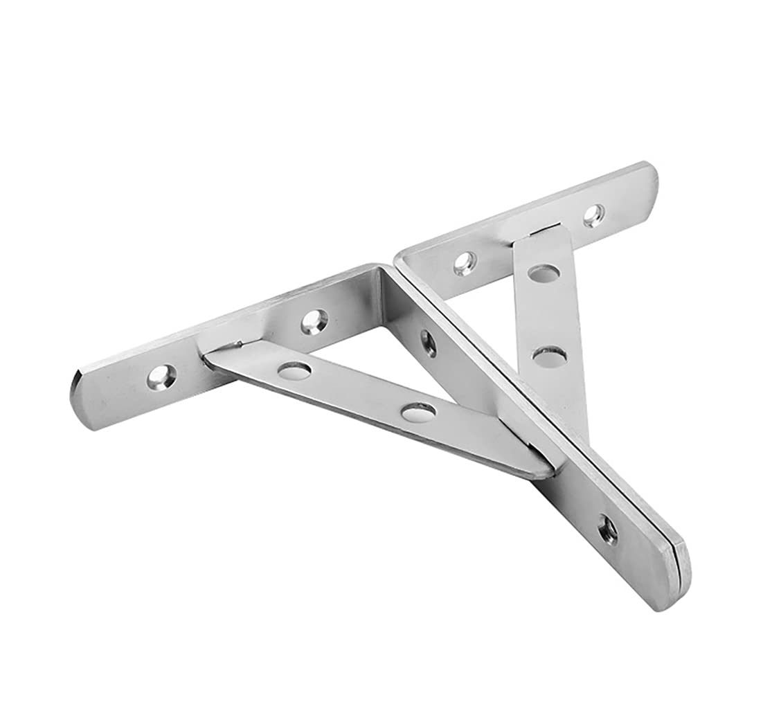 SYGA Stainless Steel Solid Thickened Triangular Bracket Wall-Mounted Rack Partition Support Layer Plate Support Bracket(150MM-LONG)