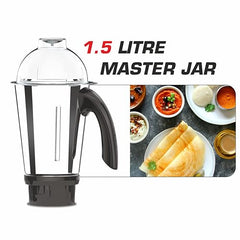 Vidiem Vstar Adc Blu Mixer Grinder 717 A|750 Watts|5 Jar In-1 Juicer|5 Leakproof Jars With Self-Lock, Wet And Dry, Chutneys & Curries|ABS Body|5 Year Warranty On Motor & 2 Year Product Warranty, Blue
