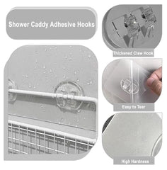 Shivstor 15 Pack Self Adhesive WallHook Heavy DutyHook for Hanging Without Drilling Transparent Nail Free StickyHook Strong Wall Hanger Set of 15 FlowerHook for Kitchen Bathroom Home Storage