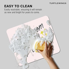 TURTLEWINGS | Mousepad |Aesthetic Strawberry Mousepad – 22x18 cm, 3mm Thick | Abstract Design Non-Slip Rubber Base | Office, Study & Gaming Use | Premium Smooth Surface 2 (Design 08)