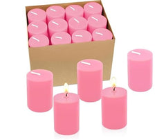 LTYNE Pillar Candle || Size 2 * 2 inch Each || Unscented Pillar Candle || 6 Hours Burning Time || Home Decor || Spa Candle [ Pack of 6 ] (Blue)