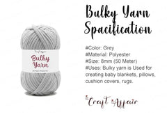 Craft Affair | Bulky Yarn/Blanket Yarn (8mm, 50 Meter, 100 Gram) | Chenille Yarn | for Craft Project: Blood Red