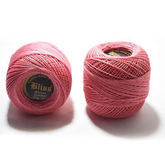 Dhruv Crafts Crochet Cotton Thread Yarn for Cross Stitch, Knitting, Embroidery & Craft Projects, Mercer Crochet Thread Ball, Shade B25 Red, 20 Gram, 0.5 MM Thickness, Sewing & DIY Supplies