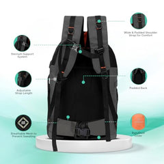 Wesley Spartan Unisex Travel Hiking Laptop Bag fits Upto 17.3 inch with Raincover and Internal Organiser Backpack Rucksack College Backpack