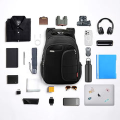 HARISSONS Vervo 40L Waterproof Laptop Backpack for Men & Women | Fits 15.6" Laptop with Sternum Strap, Quick Access Pocket, Detachable Key Holder, Organized Compartments & Raincover (Grey)