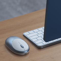 SATECHI M1 Wireless Bluetooth Mouse, USB-C Rechargeable, Compact, Silver