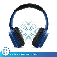 URBN Thump 550 Bluetooth 5.4 Wireless On Ear Headphone | HD Sound | Deep Bass | in-Built Mic | Type-C Charging | Foldable | Aux | Micro SD Card | 1 Year Replacement Warranty (Camo)