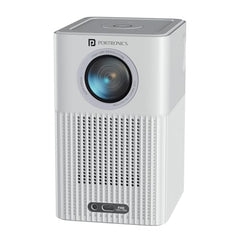 Portronics Beem 450 Smart LED Projector with 1080p Full HD Resolution, Built-in Streaming Apps (Netflix, Prime Video, Hotstar), 4000 Lumens, Screen Mirroring, 3 Watt Speaker, Bluetooth, Wi-Fi (White)