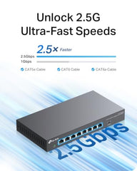 TP-Link TL-SG105S-M2 | 5-Port 2.5G Multi-Gigabit Unmanaged Network Switch, Ethernet Splitter | 2.5G Bandwidth | Plug & Play | Desktop/Wall-Mount | Fanless Metal Design | Limited Lifetime Protection