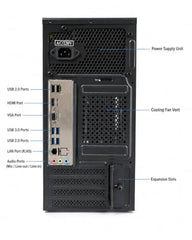 Alpha Desktop CPU ||Core i7-4th Gen II 16GB RAM II 256GB SSD II Windows 11/MS Office 2021 II 5G WiFi & Bluetooth v5.0 II Ethernet/HDMI/VGA Ports/USB 3.0 II Full Metal