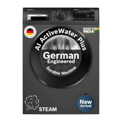 Bosch 12 kg (washer), 7 kg (Dryer) Front Load Fully Automatic Washer Dryer Machine, AI ActiveWater, Inbuilt heater, 14 Wash Programs, 66L Large Drum, Cast Iron Grey, WNA2740RIN (2026 model)