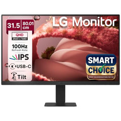 LG 27U631A 27 Inch (68.47 cm) QHD (2560x1440) IPS PC Monitor with HDR10, Flicker Safe, HDMI, DP, HP Output USB-C (15W PD), 100Hz 5ms (GtG), Tilt Adjustable, 3-Side Virtually Borderless Design sRGB 99%