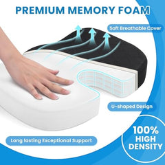 TEKCOOL Cotton Orthopedic Coccyx Cushion For Tailbone Pain Car SeatCushions For Chair Tailbone Pillow For Sitting SeatCushion For Car Driving Seat Sitting Pillow Coccyx Seat Cushion For Chair (Black)'