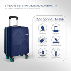 Safari Pentagon Pro 8 Wheels Set of 2, (Cabin + Medium) Trolley Bag, Hard Case Polypropylene, 360º Wheeling Luggage, Suitcase for Travel, Trolley Bags for Travel, Luxury Beige