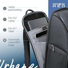 Samsonite Urbane | 16'Laptop Compartment| 25.6 L Volume| Multiple Compartment| Sleek Design |Work Backpack | Grey | 2 Years International Warranty