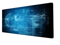 SPIN CART Large Gaming Mouse pad, Long XXL Extended Desk Table Mat Mousepad for Laptop PC Computer (Abstract Blue)