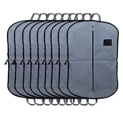 Kuber Industries Pack of 9 Coat Cover | Suit Covers with Zip for Men | Foldable Blazer Bags | Dustproof Storage Bag for Clothes | Grey