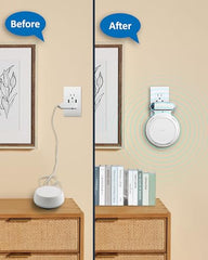 PETIMETI Wall Mount Bracket for TP-Link Deco BE23/BE25/BE3600/BE5000-2 Pack | Space Saving, Cord Management, No Tools Needed, ABS Durable, WiFi 7 Router Wall Mount Holder, Home Office Use