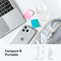 TECKNET Wireless Mouse, 2.4G Ergonomic Computer Mouse, 2600 DPI, Green