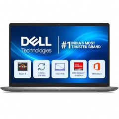 Dell 15 (Previously Inspiron), R5-7520U Processor, 8GB LPDDR5 RAM, 512GB SSD, FHD 15.6"/39.62 cm Display, Windows 11 Home, Carbon Black, 1.63kg, Standard Keyboard, 15 Month McAfee, Thin & Light Laptop