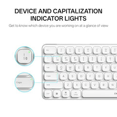 Rapoo 9010M Multi Device Wireless & Bluetooth Keyboard & Mouse Combo, White