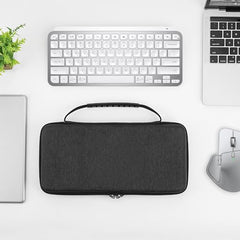 GEEKRIA Keyboard Travel Carry Case Compatible with Logitech MX Keys Mini, EVA Hard Shell Bag (Dark Grey)