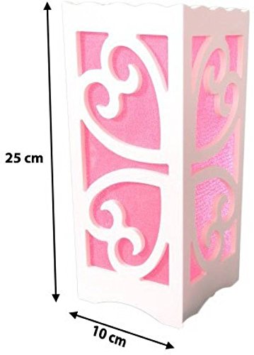 SYGA Heart Shape Flower Design Table Lamp (25 x 10 x 10, White)