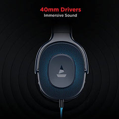 boAt Bassheads 900 Wired On Ear Headphones with Mic (Carbon Black)