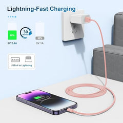 TUMABER 3 Pack MFi Certified iPhone Cable 3Ft, Lightning to USB Cord, 2.4A Fast Charging for iPhone 12/11/11Pro/11Max/X/Xs/Xr/Xs Max/8/7/6/5S/Se, White