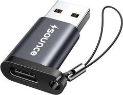 Sounce USB to 3.5mm Female Adapter, USB Headphone Audio Jack External Stereo Sound Cable Cord Splitter for MacBook, Laptop, Linux, PS4, Headset - Grey