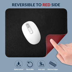 Tukzer Extended Vegan PU Leather Mouse Pad Desk mat Smooth Reversible Dual Color Splash Proof Anti Fray Stitched Edges Non-Slip Mousepad for Laptop Notebook Gaming Computer(Blue & Yellow 90CM X 45CM)