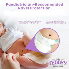 TEDDYY Easy Baby M Size Diaper Tape Style |126 Count (Medium) | 6-11 kgs (Pack of 2) | Quick Absorbency | Extra Super Soft | Anti - Bacterial | Wetness Indicator with Adjustable Grip Tapes