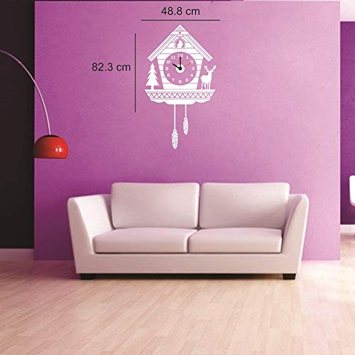 SYGA Beautiful White Vintage Wall Clock Sticker