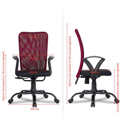 Green Soul Seoul X Office Chair, Mid Back Fabric Ergonomic Home Office Desk Chair with Comfortable & Spacious Seat, Rocking-tilt Mechanism & Heavy Duty Metal Base (Black)