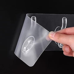 Shivstor 15 Pack Self Adhesive WallHook Heavy DutyHook for Hanging Without Drilling Transparent Nail Free StickyHook Strong Wall Hanger Set of 15 FlowerHook for Kitchen Bathroom Home Storage