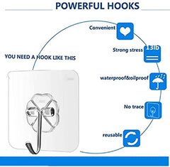 Misamo Enterprise PVC Wall Hooks, Pack of 15, Transparent