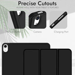 Robustrion Case Cover for iPad Air 11 inch Cover M4 / M3 / M2 / iPad Air 5th Generation Cover/iPad Air 4th Generation with [Pencil Holder] for iPad Air 11 inch M4 M3 M2 /Air 4 5 10.9" - Black