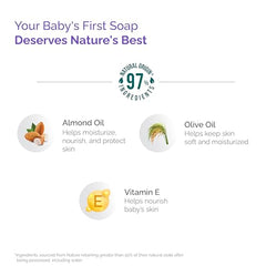 Himalaya Gentle Baby Soap for Newborns | No Post Bath Dryness | B3G1 FREE - 125g | Gentle Cleansing With Phyto-Oil Complex of 100% Natural Oils of Almond & Olive| No. 1 Doctor Recommended Brand