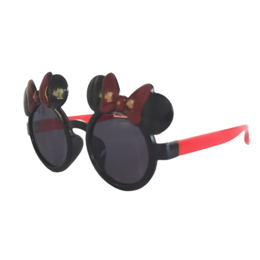 SYGA Children's Bow-Knot Sunglasses Girl Baby Cute Mouse Ear Shaped Kids Sunglasses Cartoon Concave Shape Girl Eyes Black