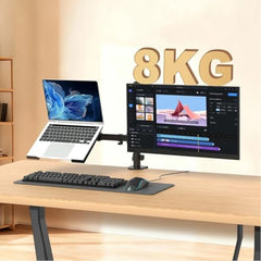 GITRU Height Adjustable Monitor Stand with Laptop Notebook Stand Monitor Mount for 13'-27'' Screen | Tilt Swivel