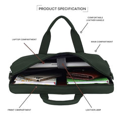 WildHorn Genuine Leather Office Bag for Men | 15.6-Inch Laptop Bag with a Minimalist Design | Professional Leather Bag with Adjustable Straps & Multiple Compartments | 1-Year Warranty